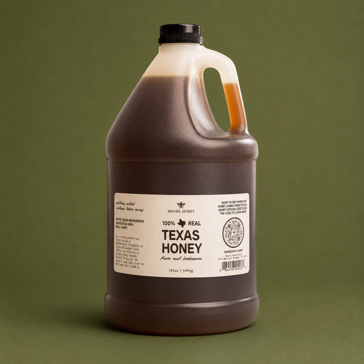 Local Texas Wildflower Honey Gallon Jug