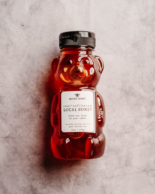 Local Texas Wildflower Honey 12oz Bear
