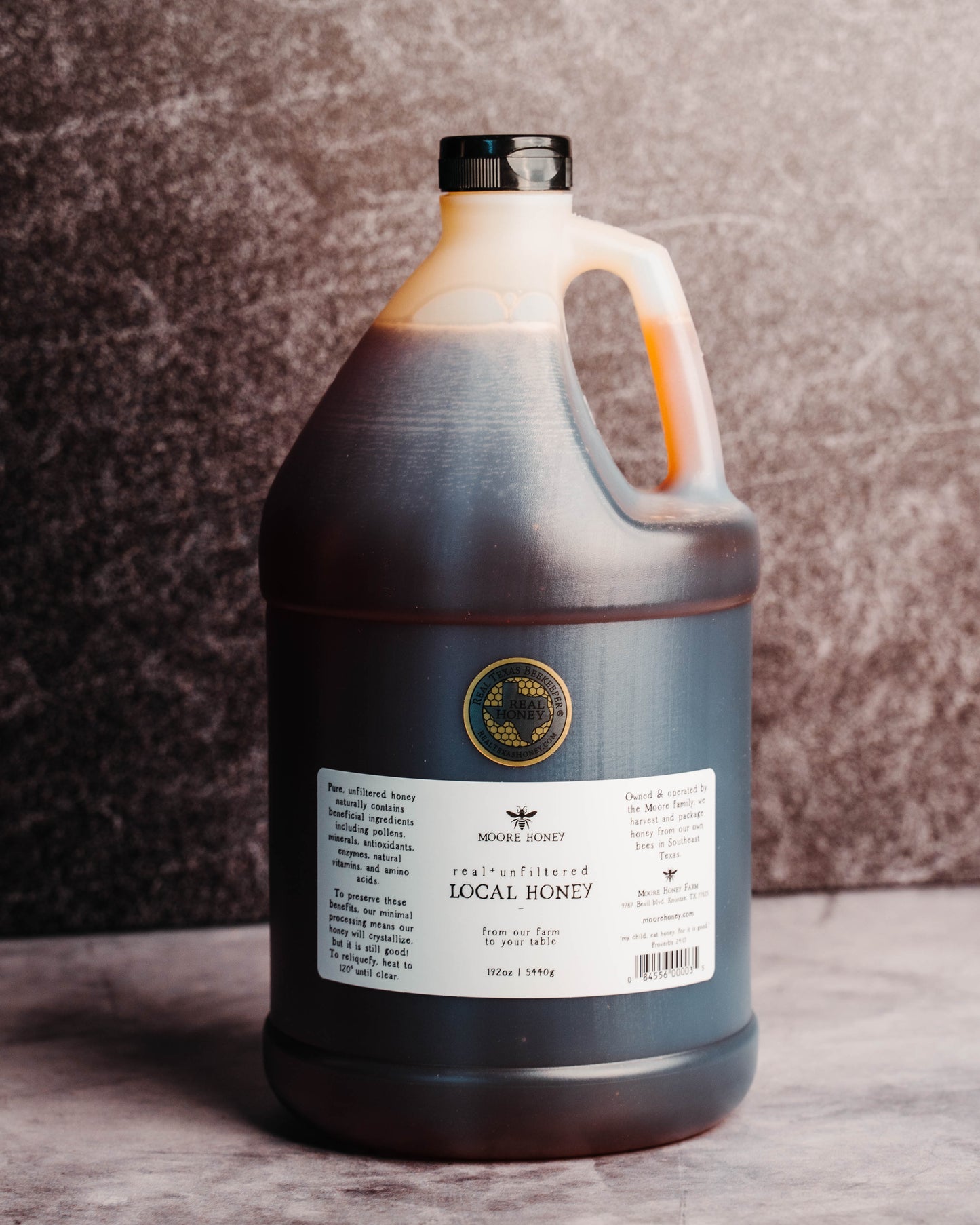 Local Texas Wildflower Honey Gallon Jug