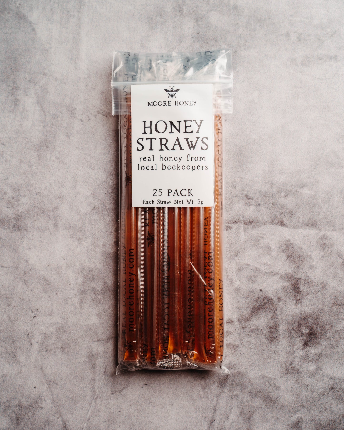 Local Texas Honey Straws - 25 Pack