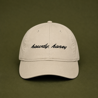 Howdy Honey Black - Organic Cotton Dad Hat
