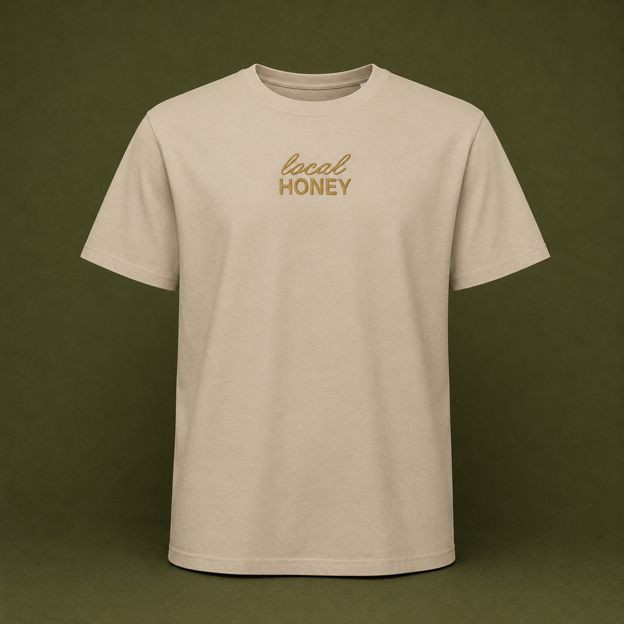 Local Honey Embroidered -  Organic Cotton Tee
