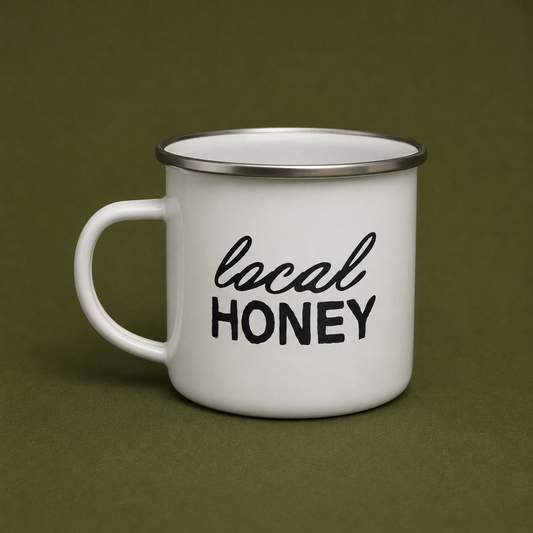 Local Honey Bee Logo Camping Mug