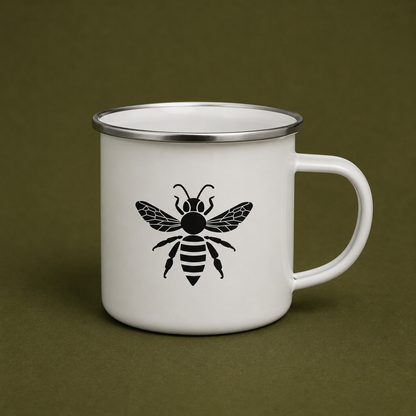 Local Honey Bee Logo Camping Mug