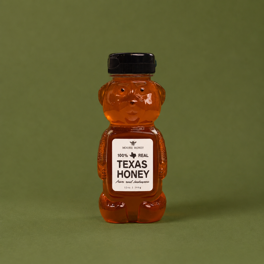 Local Texas Wildflower Honey 12oz Bear