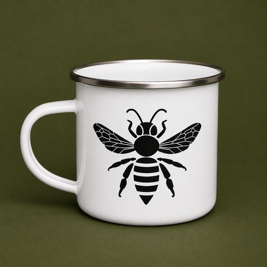Bee Logo Enamel Mug