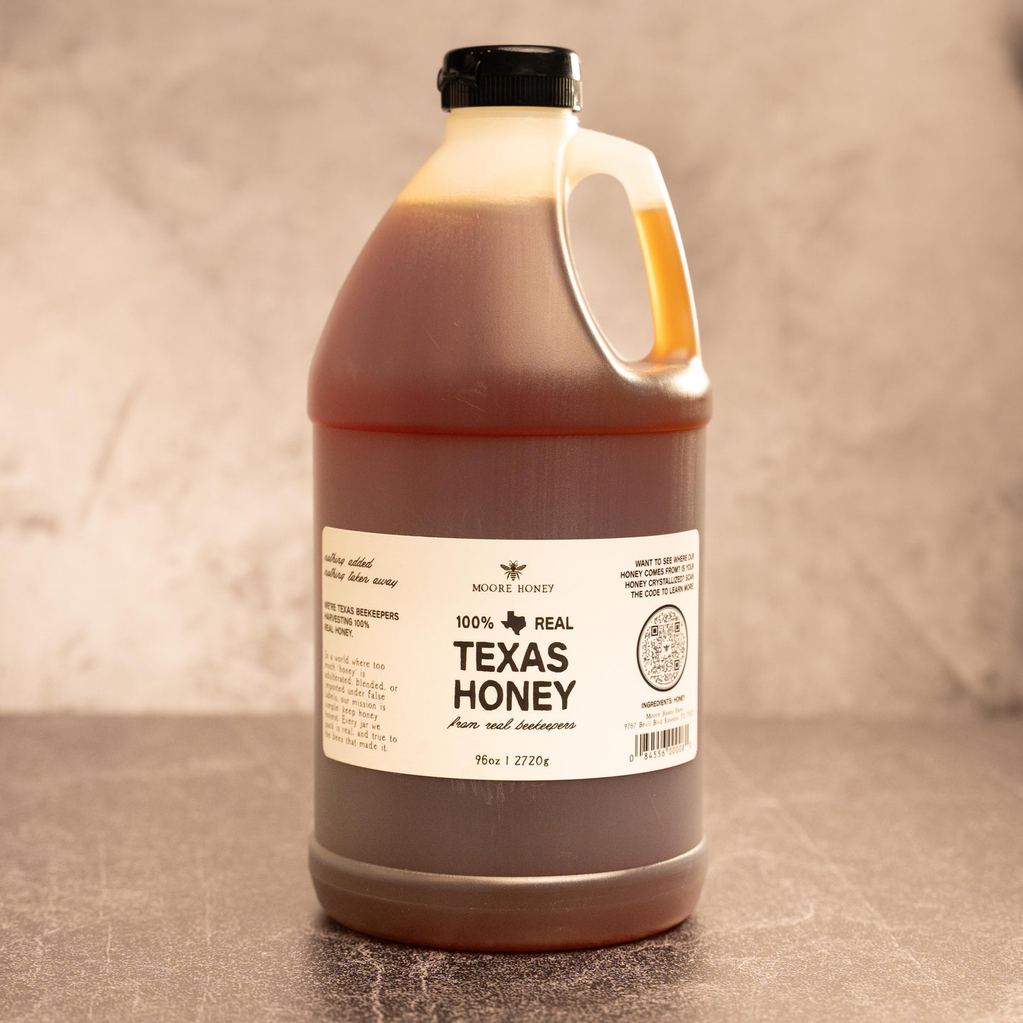 Local Texas Wildflower Honey Half Gallon Jug