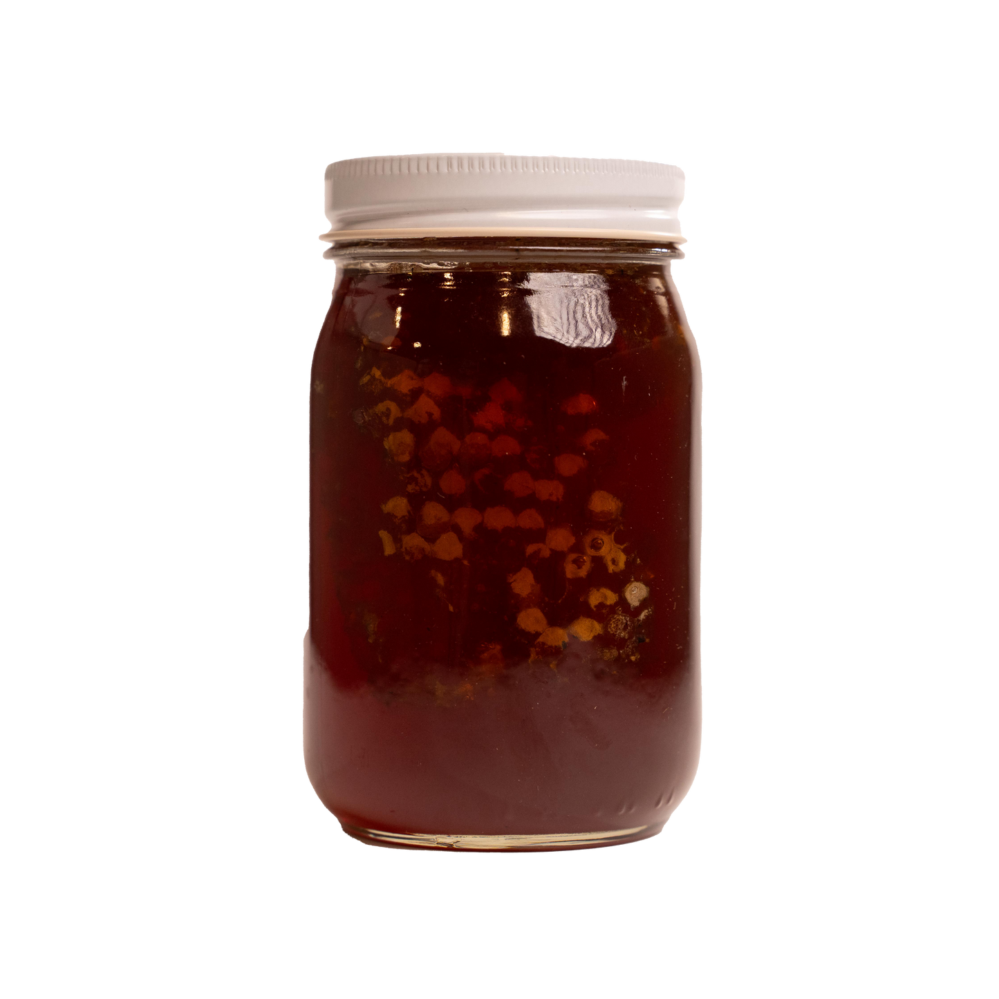 Comb Chunk Honey Glass Pint Jar